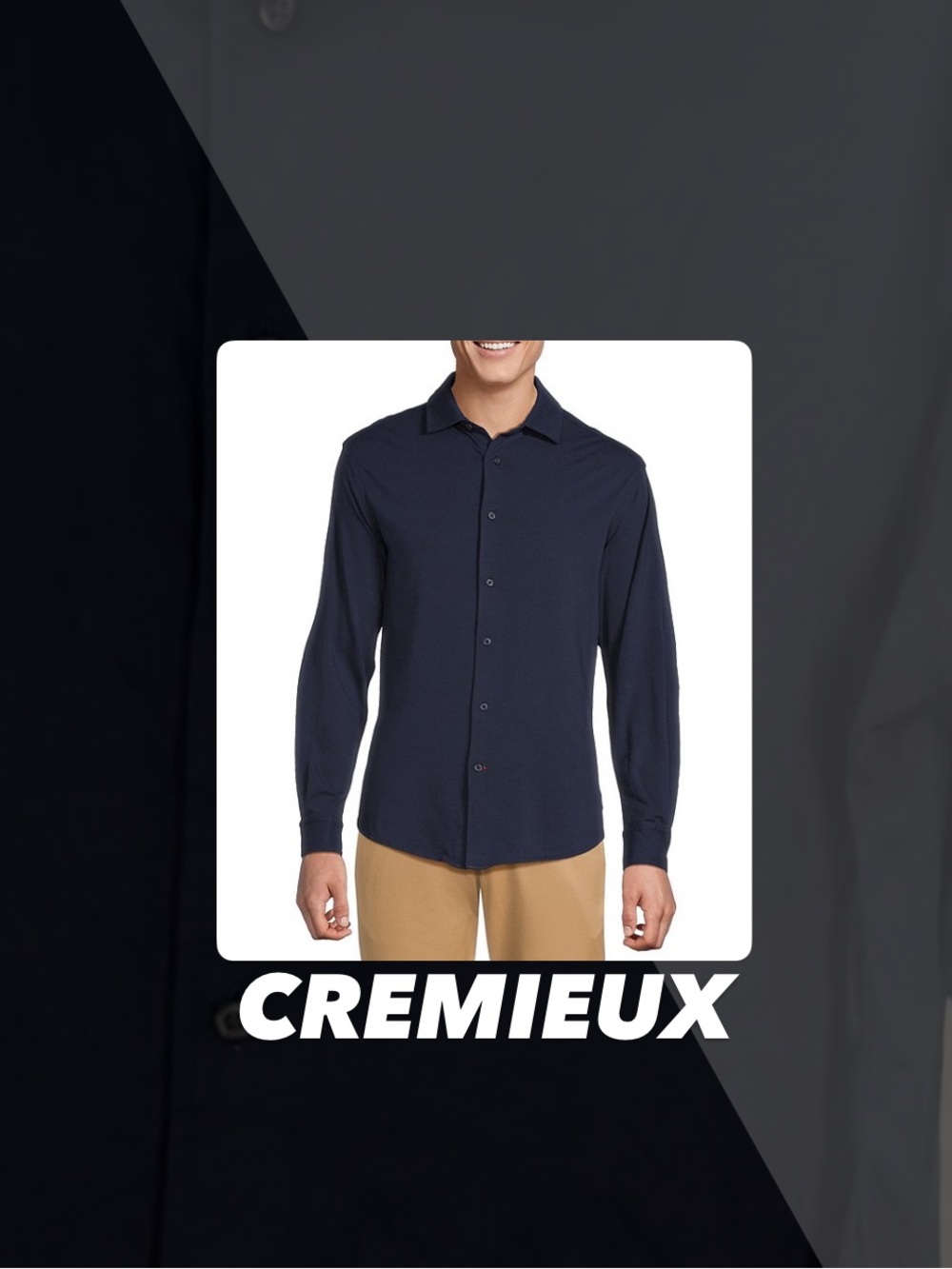 EUC Cremieux Blue Interlock Knit Button Front Shirt